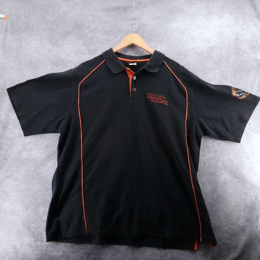 Harley Davidson Polo Shirt Mens XL Biker Modern Embroidered Logo Good